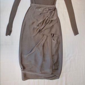 LIKE NEW BCBGMAXAZRIA Draped silk skirt